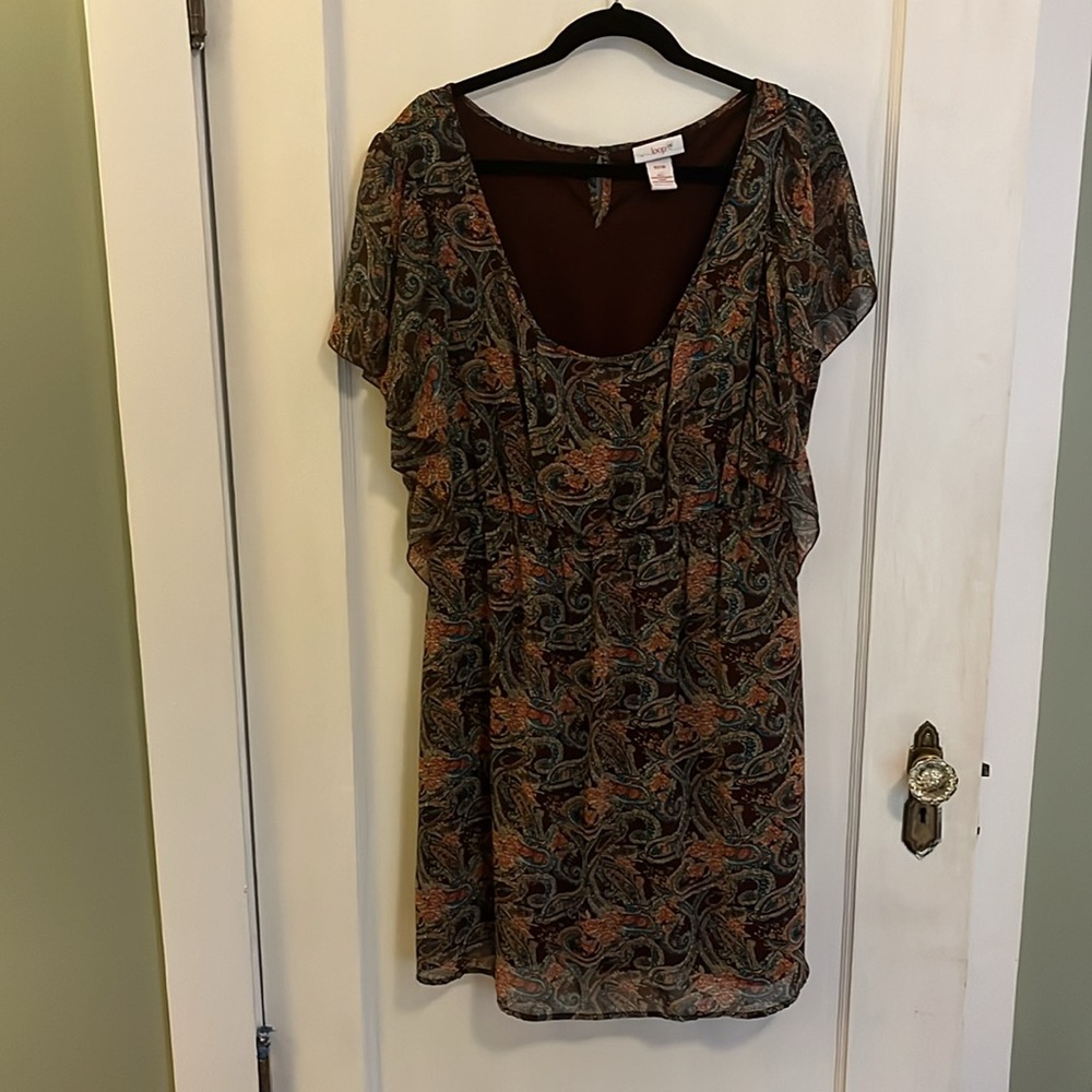 Loop 18 Floral Printed Dress with Flutter Sleeves (Juniors 17/19)